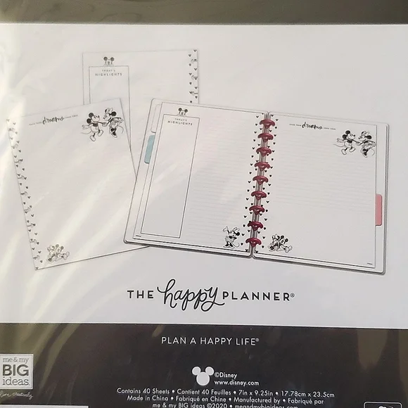 New Happy Planner Disney Mickey Mouse (40) Sheets Filler Paper Only  7" x 9.25" - Picture 4 of 4